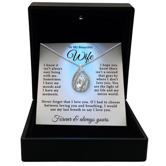TRYNDI™ To My Beautiful Wife Birdcage Necklace With Authentic Swarovski Crystals-0